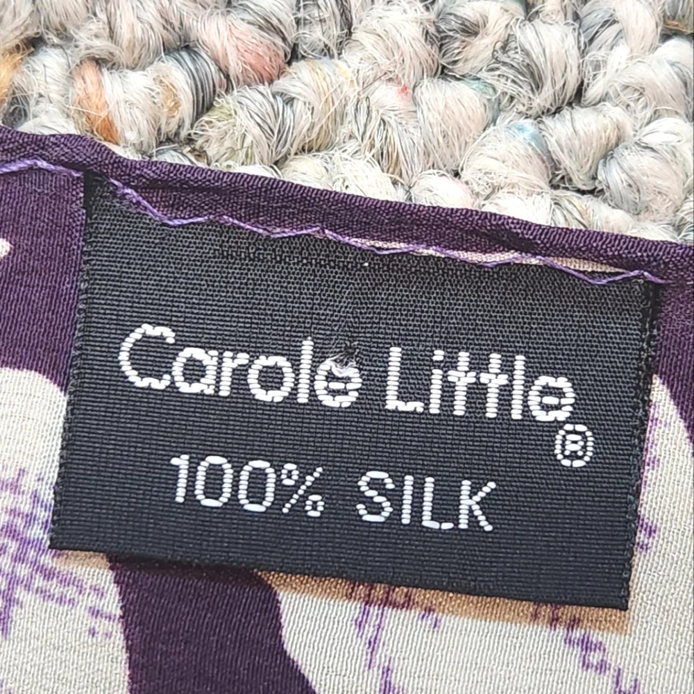 Carole Little Leaf Pattern Silk Oblong Scarf